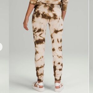 Lululemon Warm Down Tie Dye Jogger In Earth Dye Sand